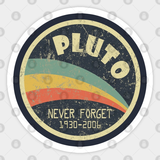 Never Forget Planet Pluto Sticker by Etopix